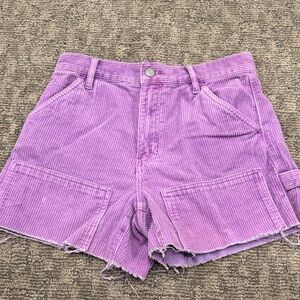 PacSun Lavender Corduroy Women's Cargo Shorts